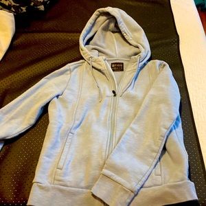 FIGS light blue thick zip hoodie